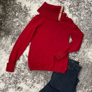 Banana Republic Red Long Sleeve Sweater
